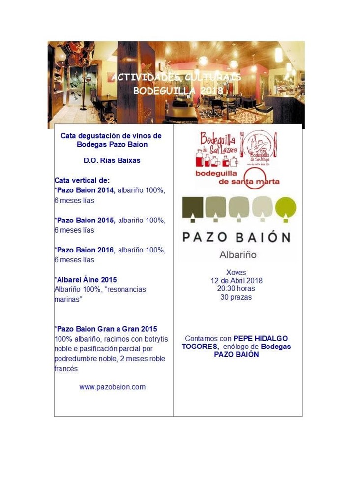 CATA BODEGAS PAZO BAION