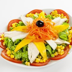 Ensalada de polo e mango