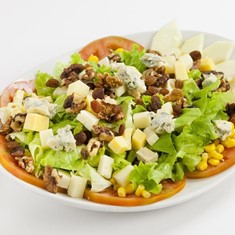 ENSALADA DE QUESOS CON NUECES Y PASAS