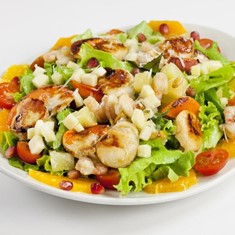 ENSALADA DE VIEIRAS CON VINAGRETA DE MANZANA