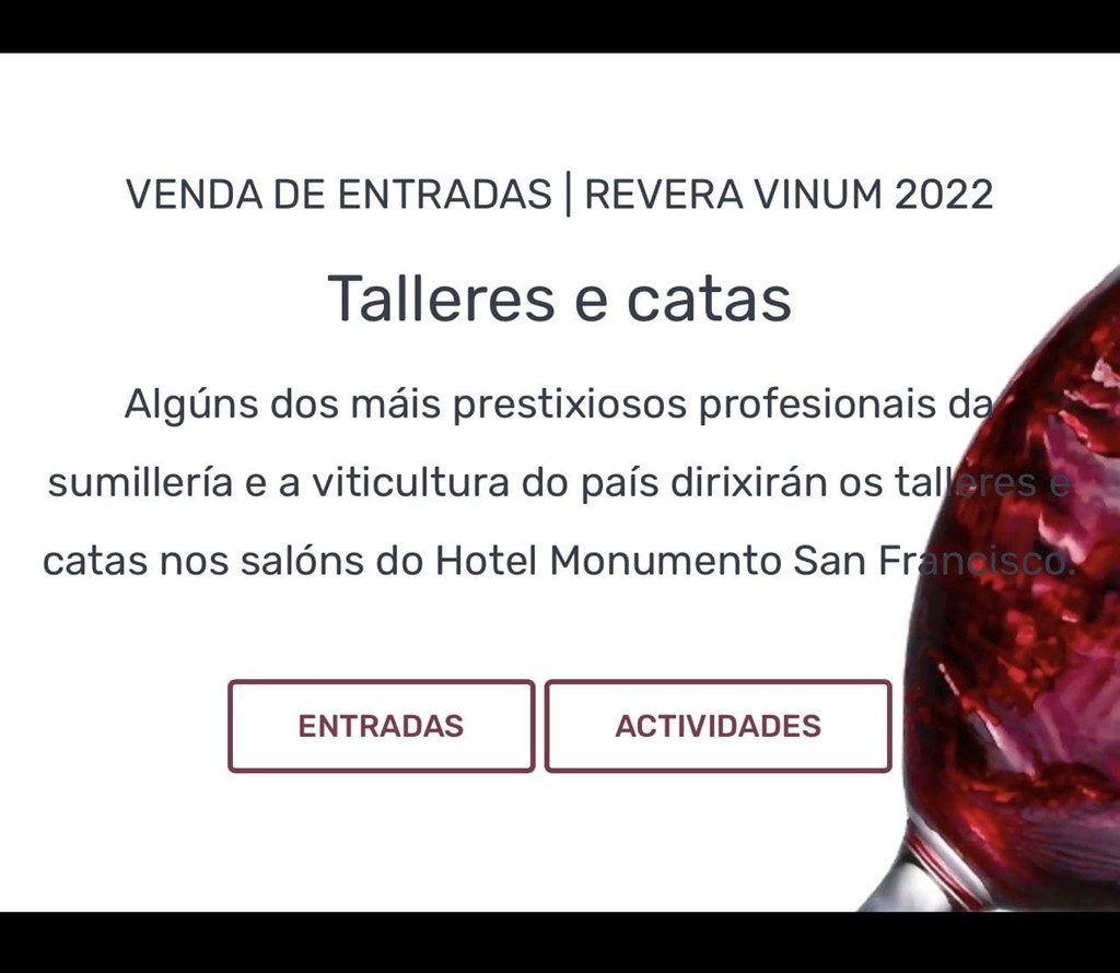 VENDA DE ENTRADAS | REVERA VINUM 2022